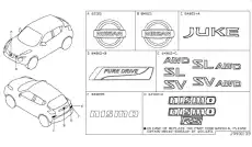  ЭМБЛЕМА ПЛАСТИК 908921KA0A NISSAN