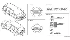  ЭМБЛЕМА ЗАДНЯЯ - 90890CA000 NISSAN