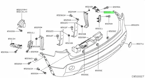  КРОНШТЕЙН ПЛАСТИКОВЫЙ 85222EY10A NISSAN