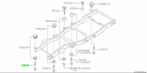 болт рамы!\ Nissan 95516VD300