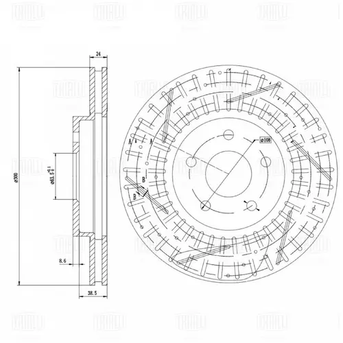 Тормозной диск TRIALLI DF 128S