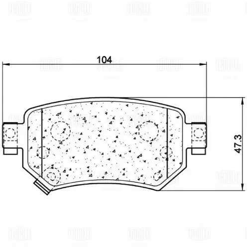 Тормозные колодки дисковые TRIALLI PF 2398CR