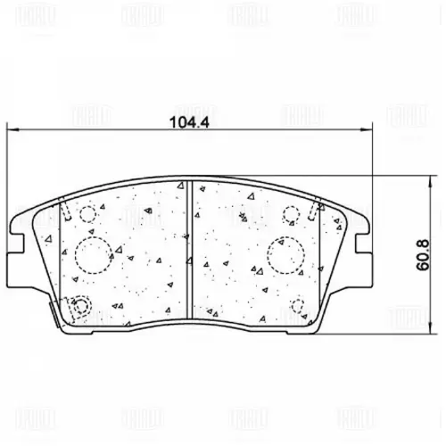 Тормозные колодки дисковые TRIALLI PF 2552CR