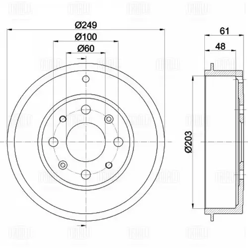 Тормозной барабан TRIALLI TF 532069