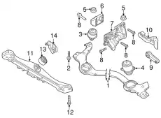 Подушка крепления двигателя PORSCHE 95537510113