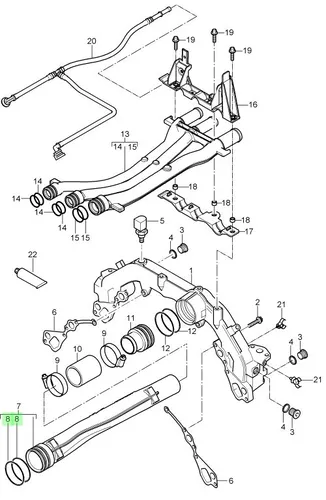 Кольцо уплотнительное автомобильное PORSCHE 99970737041