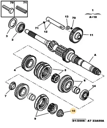  230481 ГАЙКА М10 PSA