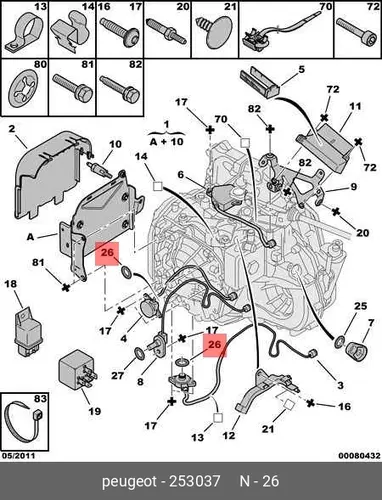 Кольцо уплотнительное автомобильное PSA 2530 37