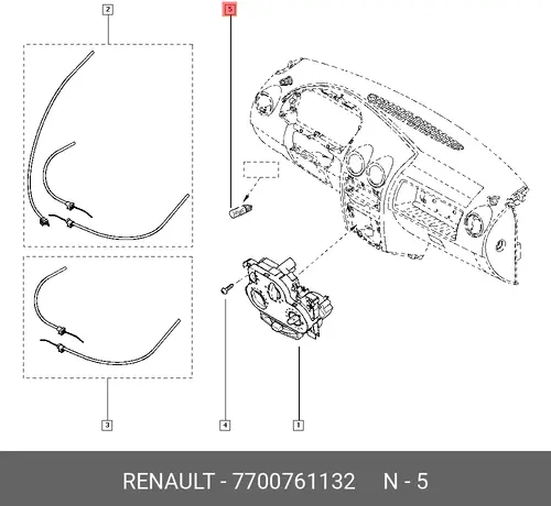 Автолампа галогенная RENAULT 7700761132