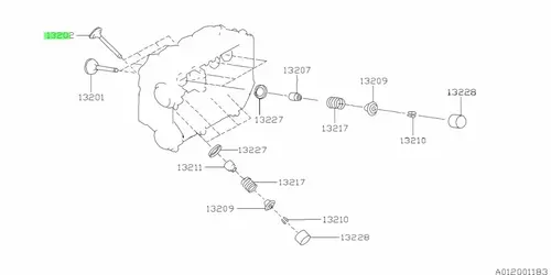  КЛАПАН ДВИГАТЕЛЯ 13202AA381 SUBARU