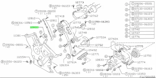 1283185FA7 HYDRAULIC IDLER CHAIN SUZUKI