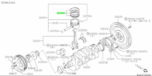 Кольца поршневые SUZUKI 1214061G50
