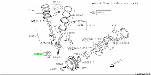 ВКЛАДЫШ КОРЕННОЙ 12100858240A0 SUZUKI