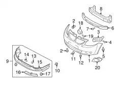  РАМКА ПРОТИВОТУМАННОЙ ФАРЫ ПРАВОЙ 7175175K005PK SUZUKI