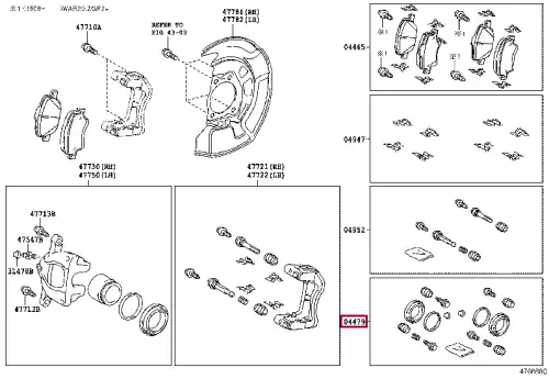 РЕМКОМПЛЕКТ - 0447802160 TOYOTA / LEXUS
