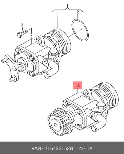 Насос гидроусилителя руля VAG 7L6422153G