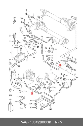 1J0422893GK ШЛАНГ Г/У VAG