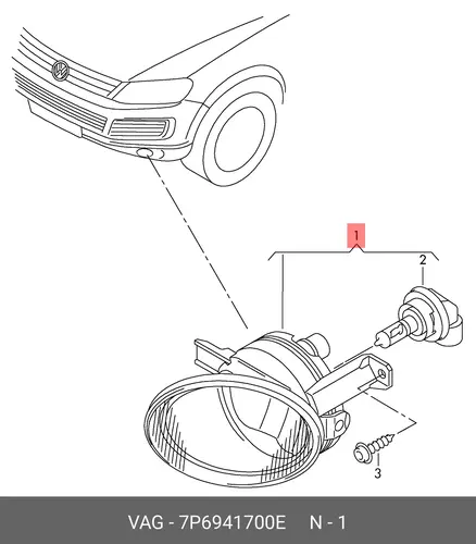 Фара противотуманная VAG 7P6941700E