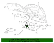 ЗАМОК КАПОТА/SCHLOSS 3B0823509AB VAG
