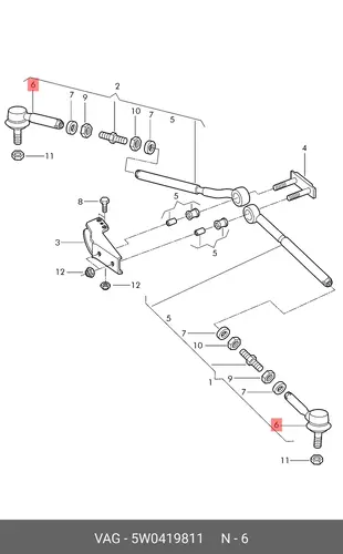 Рулевой наконечник VAG 5W0419811