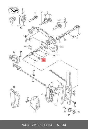 7M0898083A КОМПЛЕКТ МЕЛКИХ ДЕТАЛЕЙ VAG