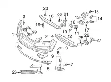 (8 гр.), (AUDI), Планка/накладка/молдинг 4L0807490 VAG