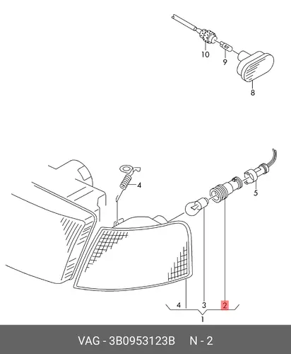 Автолампа VAG 3B0953123B