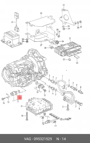Кольцо уплотнительное автомобильное VAG 095321529