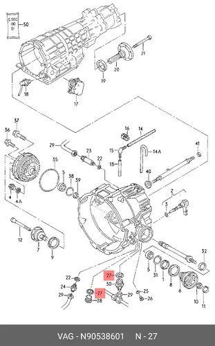  КОЛЬЦО УПЛОТНИТЕЛЬНОЕ 36Х42 N90538601 VAG