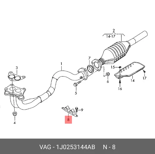 Кронштейн 1J0253144AB VAG