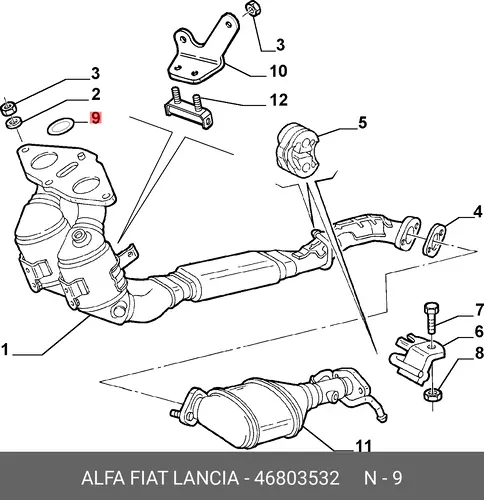 кольцо уплотнительное AR 46803532 FIAT
