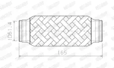 Гофра глушителя WALKER 52133 L= d=
