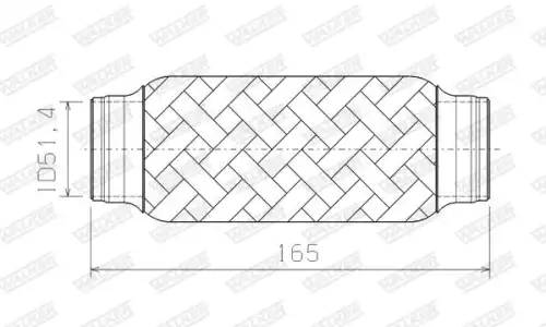 Гофра глушителя WALKER 52133 L= d=