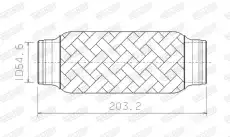 Гофра глушителя WALKER 08937 L= d=