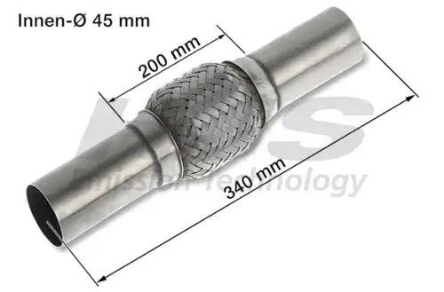 Гофра глушителя HJS 83 00 8536 L= d=