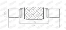Гофра глушителя WALKER 10407 L= d=