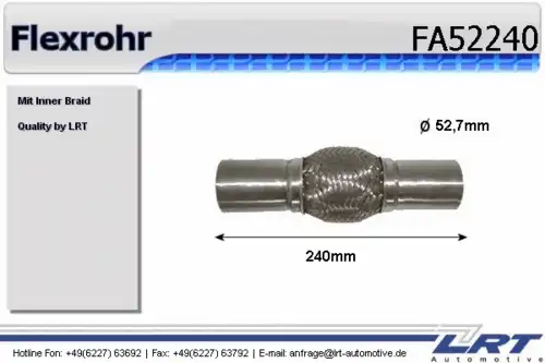 Гофра глушителя LRT FA52240 L= d=