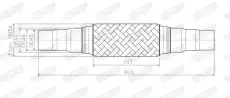 Гофра глушителя WALKER 08924 L= d=
