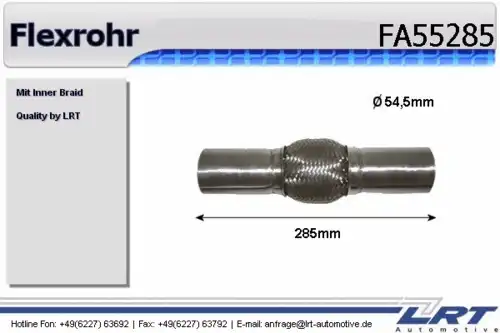 Гофра глушителя LRT FA55285 L= d=