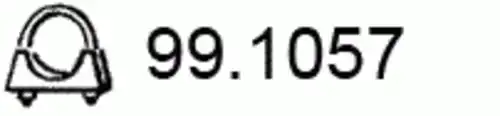 Хомут глушителя 99.1057 ASSO