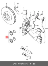 ремкомплект суппорта\ Audi 100/A4/A6/A8/S6 93-01 441698471 VAG