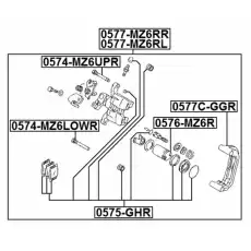 Суппорт тормозной FEBEST 0577-MZ6RR