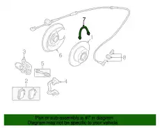 шланг тормозной задн. Audi 443.611.775F VAG
