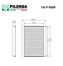 Салонный фильтр PILENGA FA-P 4009 MB Sprinter, VW Crafter all 06>