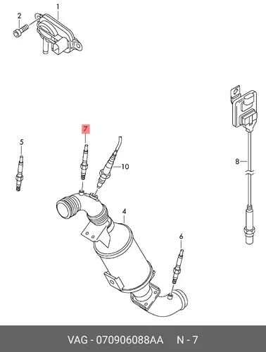 Датчик температуры автомобильный VAG 070906088AA
