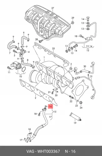 Кольцо уплотнительное автомобильное VAG WHT003367