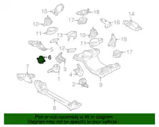  (AUDI), PЕЗИНОВАЯ ПОДУШКА 4E0199267T VAG