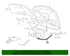 (8 гр.), Трос замка капота 3B1823531D VAG