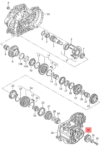 Шестерня КПП VAG 02Z311361