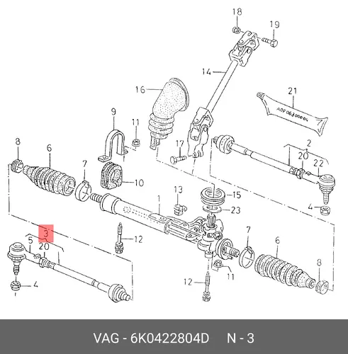 ЭЛЕМЕНТ КРЕПЛЕНИЯ - 6K0422804D VAG